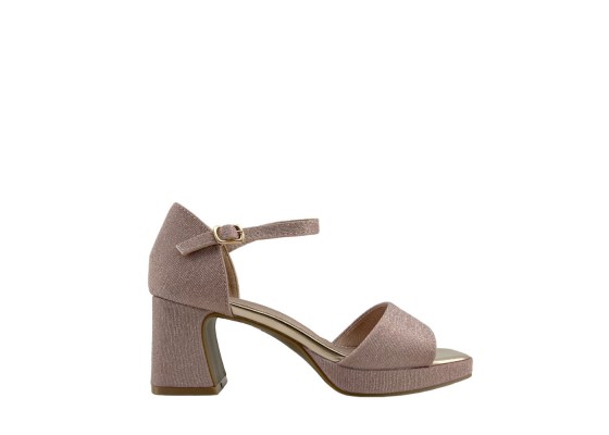 Sandalia Tacón Ancho Brillo